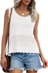 PRETTYGARDEN Womens Crochet Tank Tops