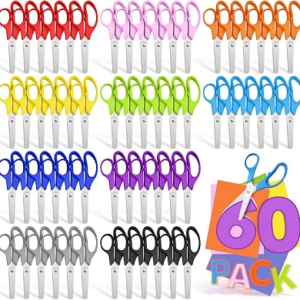 ZERDROFY 60 Pack Kids Scissors Bulk