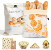 SERDYES 3Pack Beeswax Bread Bags Set