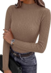 PRETTYGARDEN Womens Fall Long Sleeve Fitted Shirts