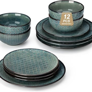 MALACASA 12 Pieces Dinnerware Sets
