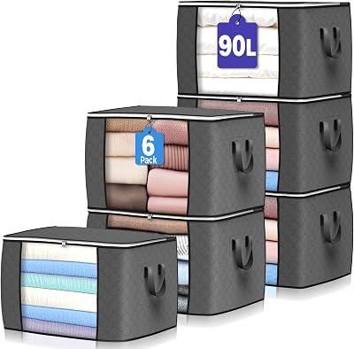 BUDDING JOY 6 Pack 90L Large Storage Bags