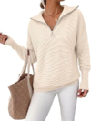 ANRABESS Long Sleeve Quarter Zip Pullover
