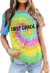 YI XIANG RAN Teacher Shirts Women: Tie Dye Teacher Tshirt Funny Teacher Life Shirt Teacher Tee Tops Short Sleeve Teacher Gifts(TieDye4, XX-Large)