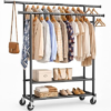 WATIOWL Portable Clothes Rack Rolling Garment Rack