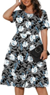 POSESHE Womens Plus Size Dress