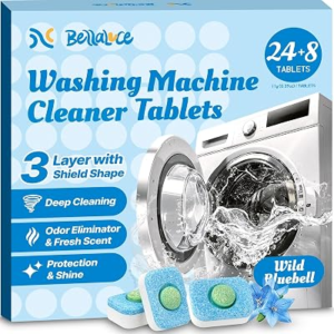 BELLALUCE 32 Pack Washing Machine Cleaner Tablets