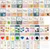 BESARME 57 Pcs Boho Alphabet for Classroom Wall Bulletin Board | ABC Alphabet Poster, Number 0-10 Shape Color Poster, School Classroom Decor Home Supplies