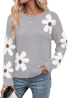 BREATHSUNNY Womens Fall Flower Sweaters