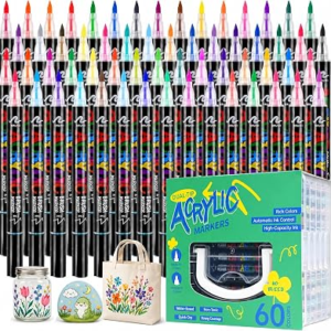 XMUSK Dual Tip Acrylic Paint Pens Set