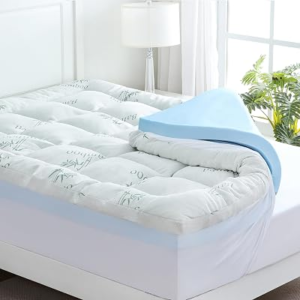 DOWNCOOL 4 Inch Memory Foam Mattress Topper