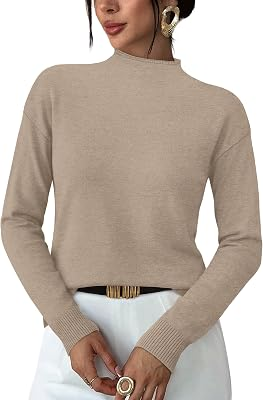 WIHOLL Mock Neck Sweaters