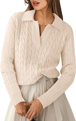 ANRABESS Cable Knit Sweaters