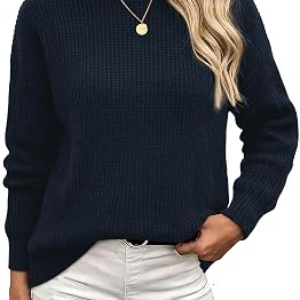 WIHOLL Womens Mock Neck Sweaters
