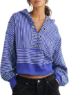 FISOEW Womens Striped Cropped Hoodies