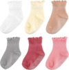 HENLAND-JUMP 6 Pairs Toddler Ruffle Socks
