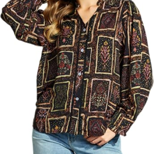 Ystguic Womens Button Down Blouse