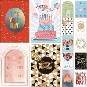 14 Pack 3D Handmade Birthday Cards Bulk with Envelopes