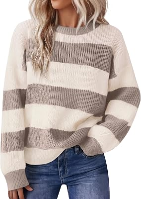 SUNNYMELODY Striped Sweater