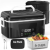 DOLOPL Cordless Electric Lunch Box for Men Women, Portable Rechargeable Heated Lunch Box with Scheduled Heating, 6-Cup Leak-Proof Design, Bonus Ice Pack & Insulated Bag for Work, Travel, Office