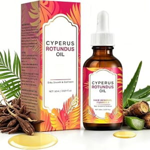 Cyperus Rotundus Oil, 2.0 Fl Oz After-Shave & Post-Wax Moisturizing Soothing Oil,Helps Slow Unwanted Hair Regrowth,Natural Cyperus Rotundus Oil for Body & Facial Hair, Women & Men, All Skin Types