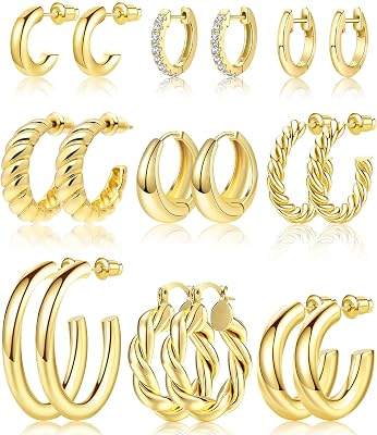 ADOYI Gold Hoop Earrings