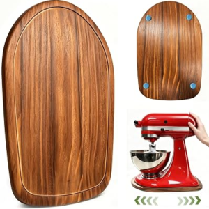 Mixer Slider Mat for KitchenAid Stand Mixer,4.5-5Qt Tilt-Head Pine Brown | Effortless Smooth Glide Reduces Countertop Scratches,Sturdy Solid Pine Construction,Simplifies Appliance Storage