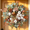 WANNA-CUL 24-Inch Farmhouse Fall Wreath