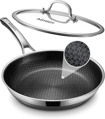 Non Stick Frying Pans, 12 inch Hybrid Baking Pans with Lid