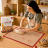 Silicone Baking Mat with 10 Recipes, Extra Thick Silicone Mats for Baking, Non Stick Pastry Mat for Rolling Dough, Silicone Macaron Baking Mat for Cookie,Bread,Pizza,Fondant Mat, O