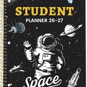 Student Planner 2026-2027 Monthly & Weekly School Planner 2026-2027 Student Planners Academic Year for Middle and High School, Aug 2026 – Jun 2027, 8.2″ x 10.7″, Academic Planners with Stickers & 3-Hole Punched – Black