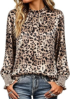 FUNLINGO Womens Silk Satin Long Sleeve Tops