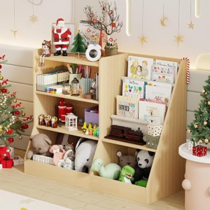 IKALIFE Kids Wooden Bookshelf