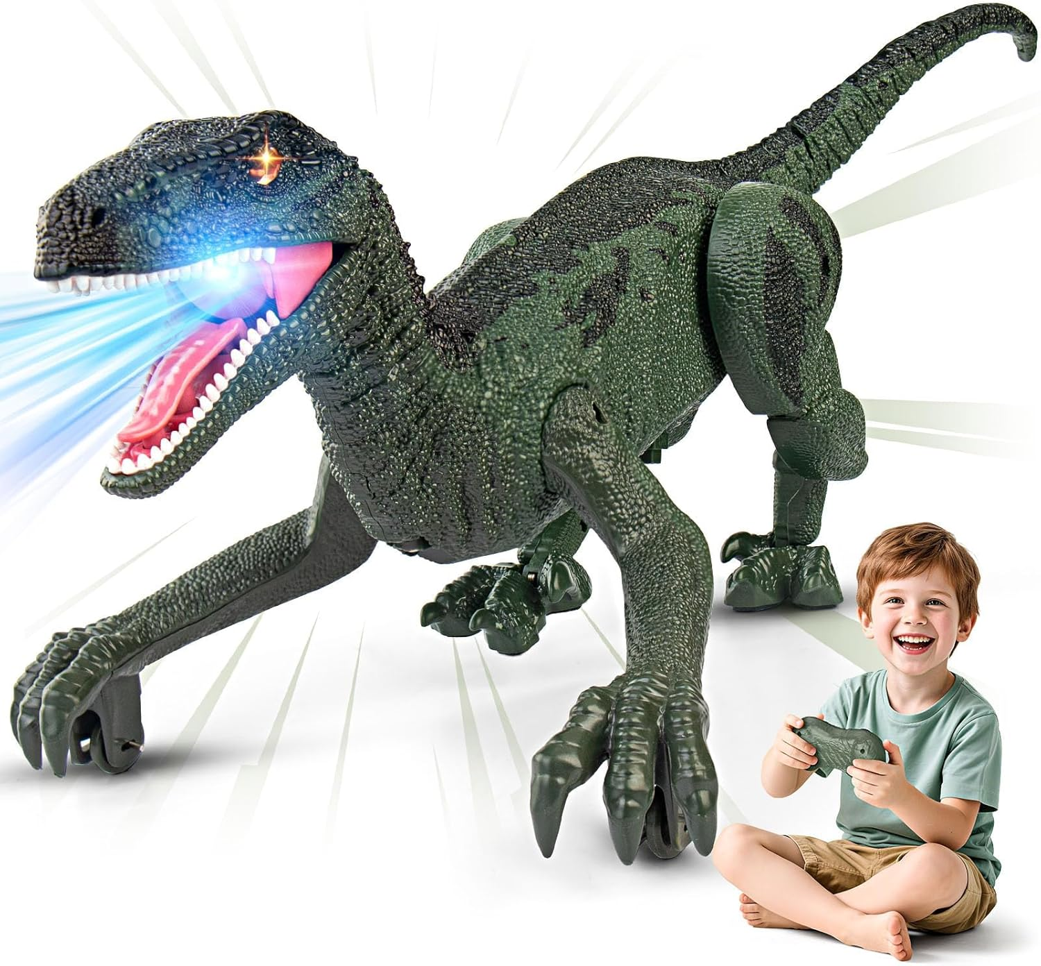 Dinosaur Toys for Kids, 2.4GHz Remote Control Dinosaur with Walking