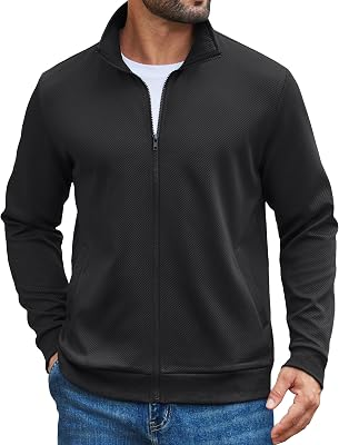 COOFANDY Mens Zip Up Sweatshirt