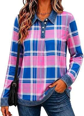 TERKLSPFR Denim Plaid Button-Down Shirt