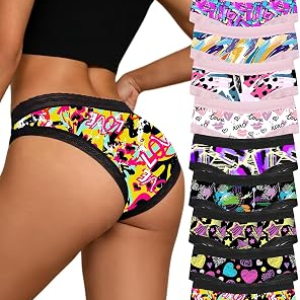 MORVIA 10 Pcs Lace Halloween Panties