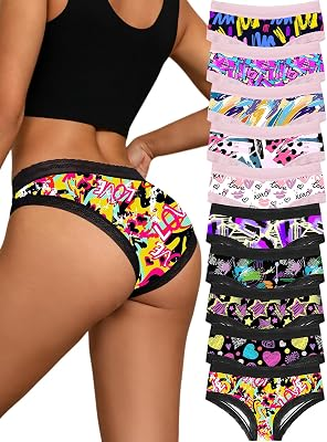 MORVIA 10 Pcs Lace Halloween Panties