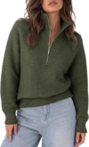 FISOEW Quarter Zip Sweaters