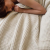 BEDSURE 100% Cotton Waffle Blanket