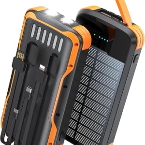 SOXONO Solar Power Bank 40000mAh PD20W Fast Charging Portable Solar Charger
