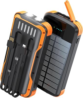 SOXONO Solar Power Bank 40000mAh PD20W Fast Charging Portable Solar Charger