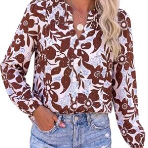 Zenlonr Womens Button Down Shirts