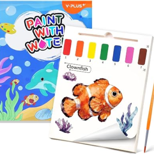 YPLUS Paint with Water Coloring Books for Toddlers 1-3, Sea Theme | Mess Free Water Color Paint Set for Kids, Magic Book with Brush, Travel Toys Art Craft Gift Ages 3-5 4-6 6-8
