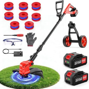 21V Electric Weed Wacker with 2 X 3.0Ah Battery and Charger
