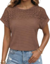 NILOINE Womens Waffle Knit Tops