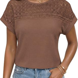 NILOINE Womens Waffle Knit Tops