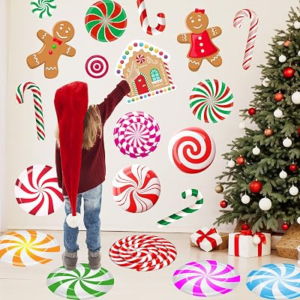 MISS FANTASY Gingerbread Christmas Decorations Wall Stickers