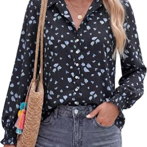 BTFBM Womens Button Down Shirts