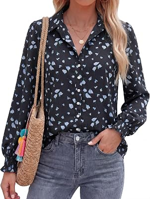 BTFBM Womens Button Down Shirts